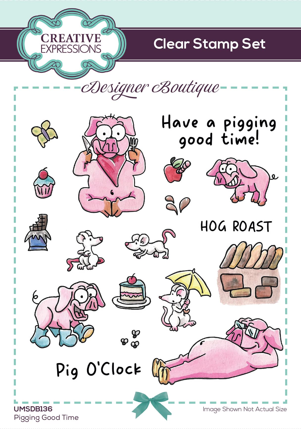 Creative Expressions Designer Boutique-Pigging Good Time-Clear Stamp Set, A6