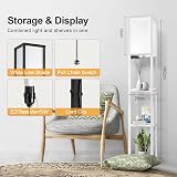 OUTON Floor Lamp Shelf with Remote, Dimmable 4 Colour Temp, USB 2 Ports view 6