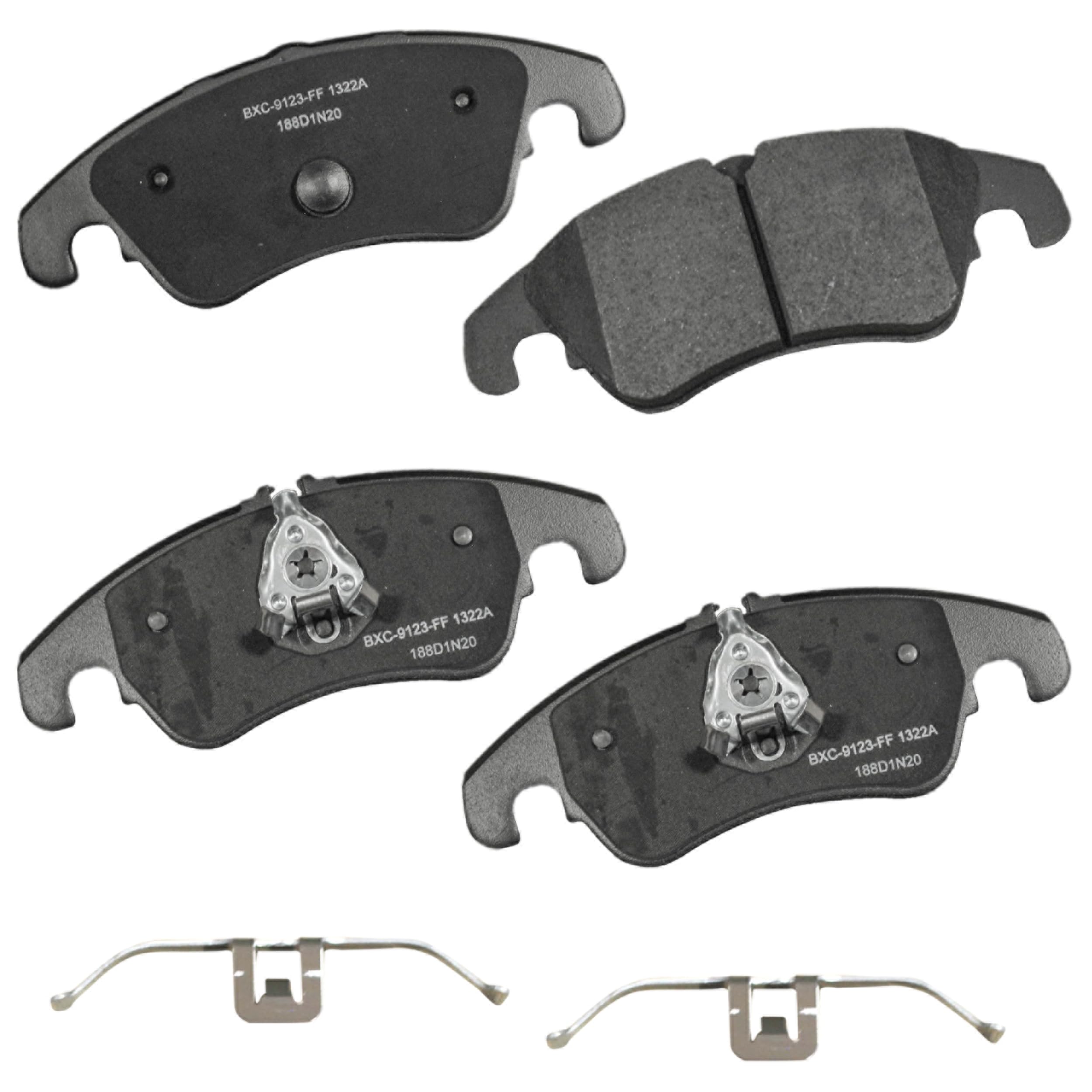 Bendix Premium SBC1322A Ceramic Front Brake Pads for Audi A4 2016-2009, A4 Quattro 2016-2009, A5 2014-2010, A5 Quattro 2017-2008, allroad 2016-2013, S4 2016-2010, S5 2017-2008 Image