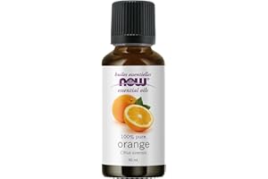 NOW Essential Oils, Orange Oil, Uplifting Aromatherapy Scent, Cold Pressed, 100% Pure, Vegan, Child Resistant Cap, 30mL