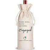 LANBAIHE Engaged Wine Bag, Wedding Shower Gifts Wine Bag, Bridal Shower Wedding Engagement Gifts for New Couples, Wedding Party Decorations