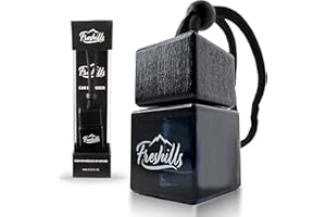 Cherry Car Air Freshener – Sweet Fruity Hanging Diffuser, Long Lasting 40+ Days, Stylish Glass Bottle & Wooden Cap – Freshill