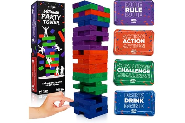 SWOOC - Ultimate Party Tower - 100 Original Commands, 60 Blocks & 1000's of Hilarious Rule Combinations - A Tipsy Spin on Fun