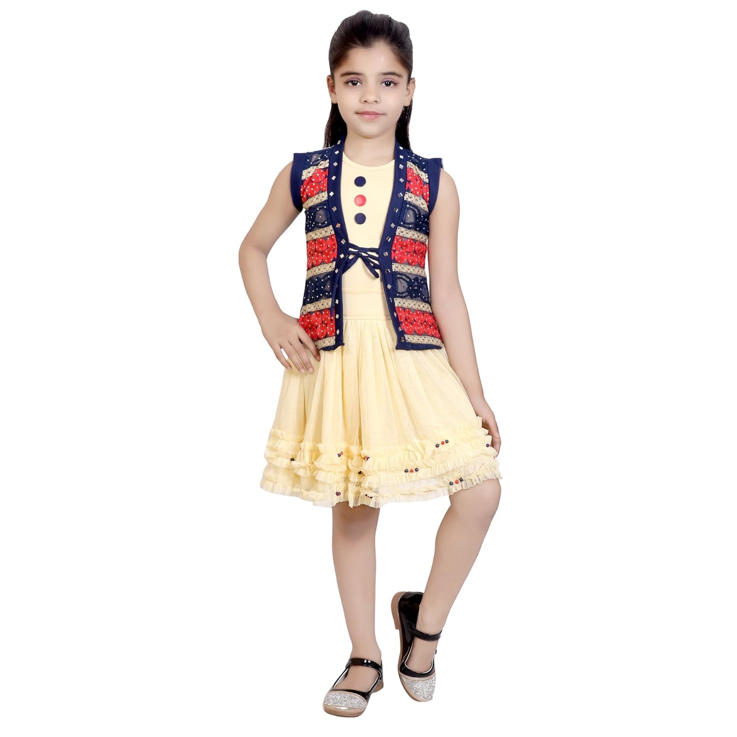 frock design with jacket