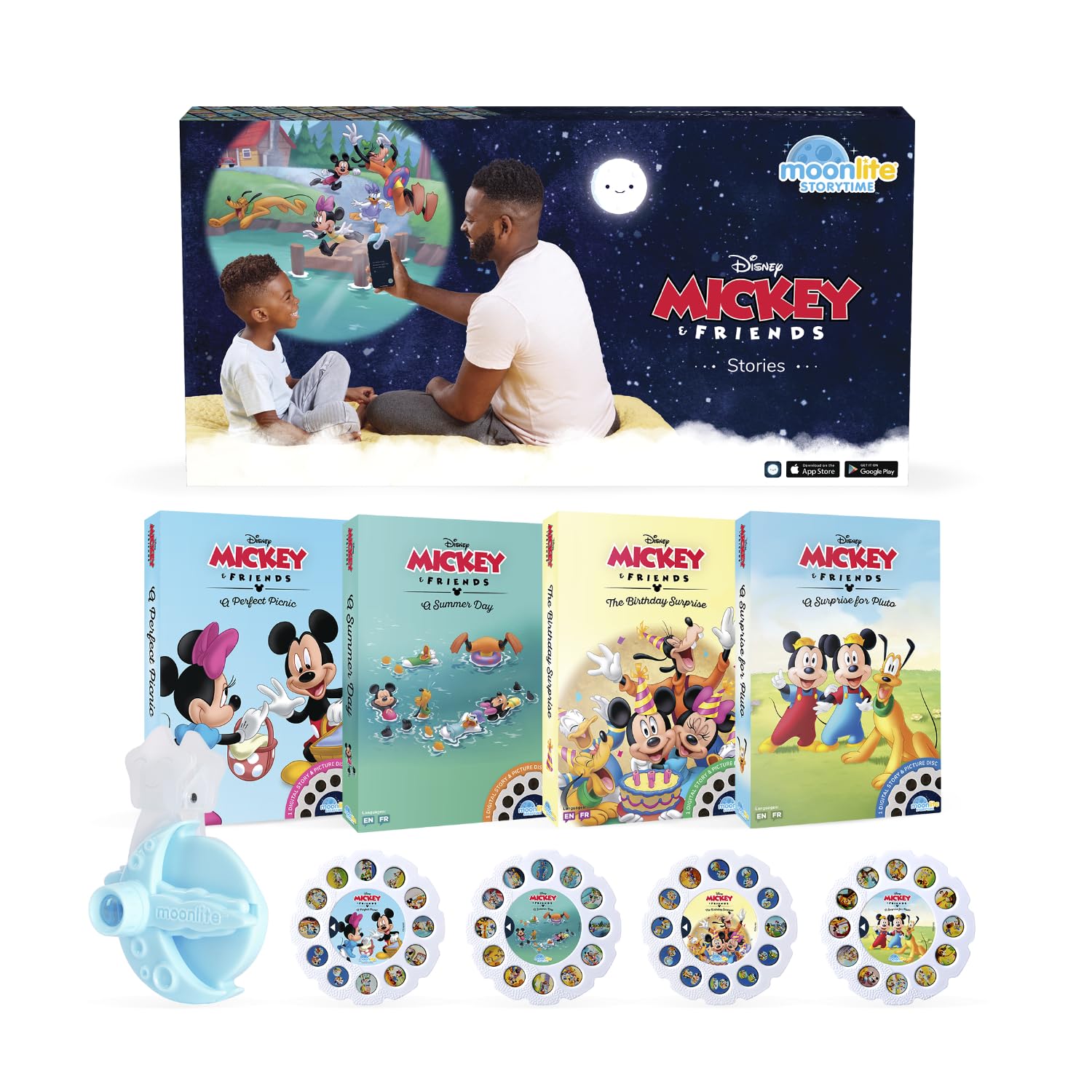 Moonlite Storytime Mini Projector with 4 Mickey