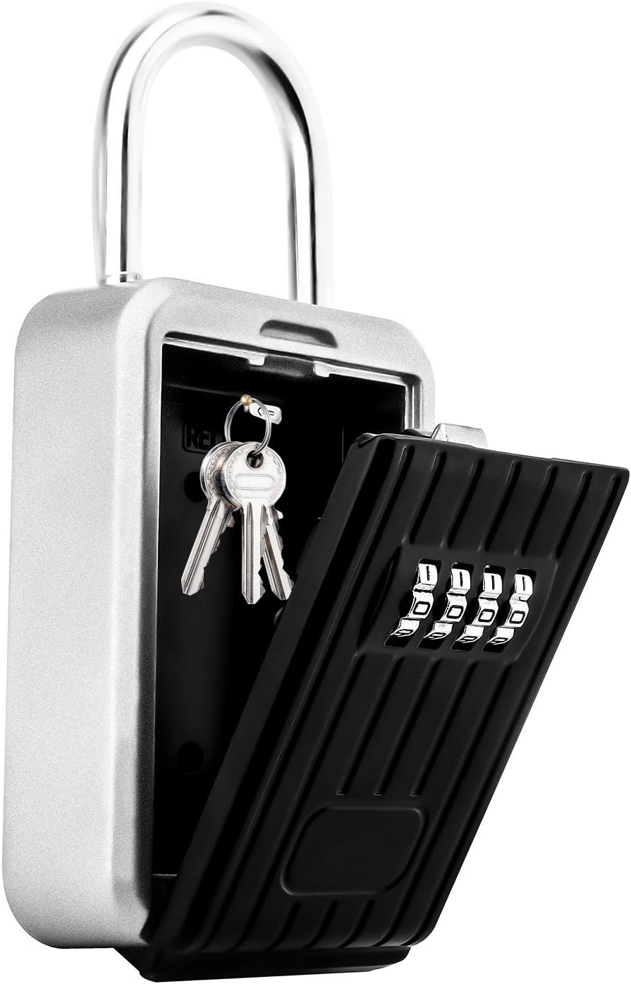 Key Lock Box, Key Storage Lock Box for House Key with 4Digit