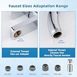 Hibbent Kitchen Sink Tap Aerator 22mm Female/Male Adapters Dual Flow view 5