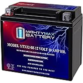 Mighty Max Battery YTX12-BS -12 Volt 10 AH, 180 CCA, Rechargeable Maintenance Free SLA AGM Motorcycle Battery