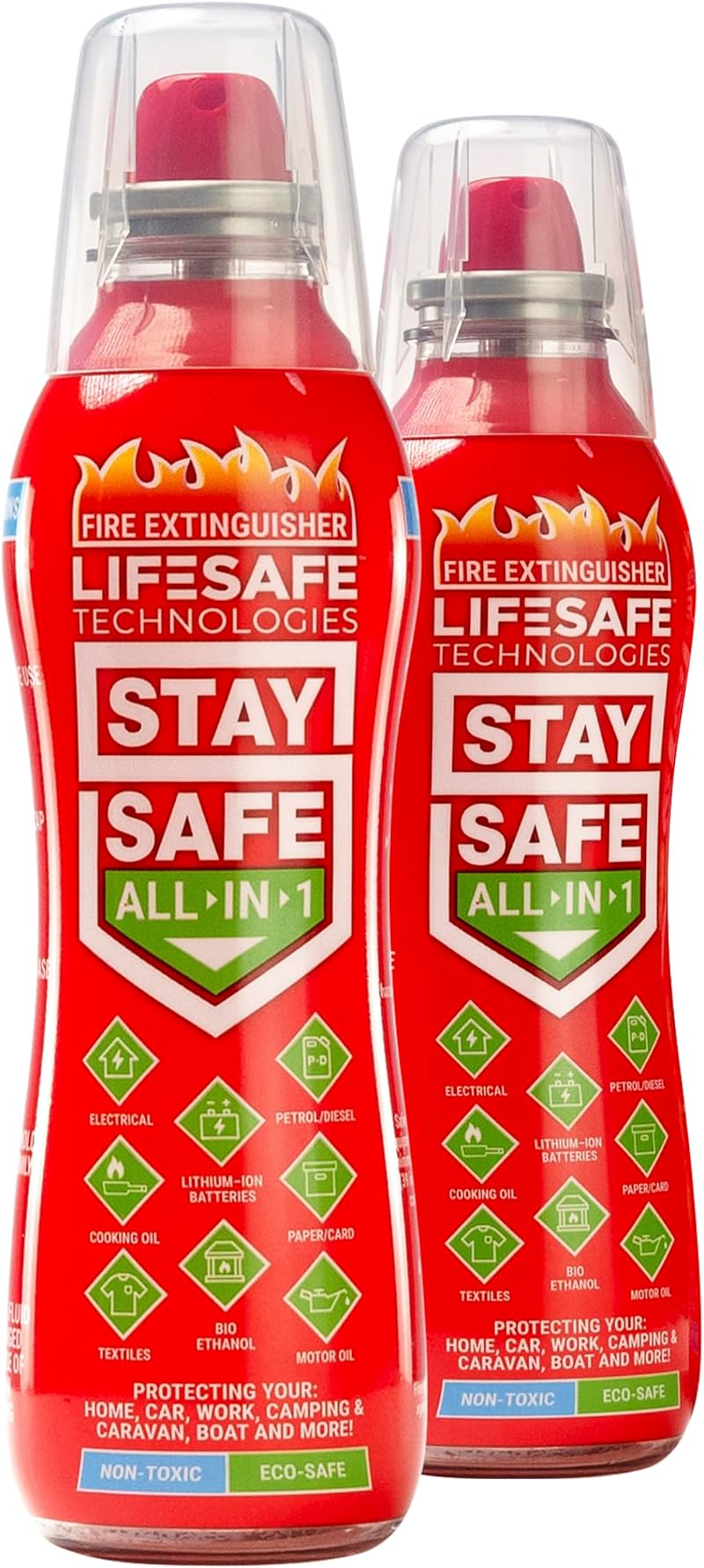 LifeSafe Technologies StaySafe All-in-1 Fire Extinguisher Home Car Kitchen UK