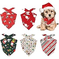 Christmas Dog Bandana 5 Pieces Triangle Dog Kerchief for Small to Medium Dog