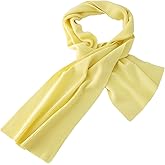 RYYOYY Elegant 100% Cashmere Scarf for Women Luxury Warm Scarves Yellow