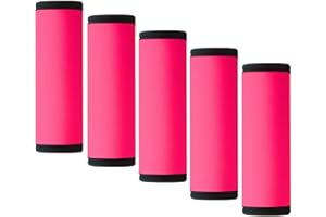 Careteilly Luggage Identifiers Suitcases Unique -Padded Neoprene Luggage Handle Wrap Neon Luggage Tags for Suitcases Padded Handle Wrap Travel Accessories-Pink
