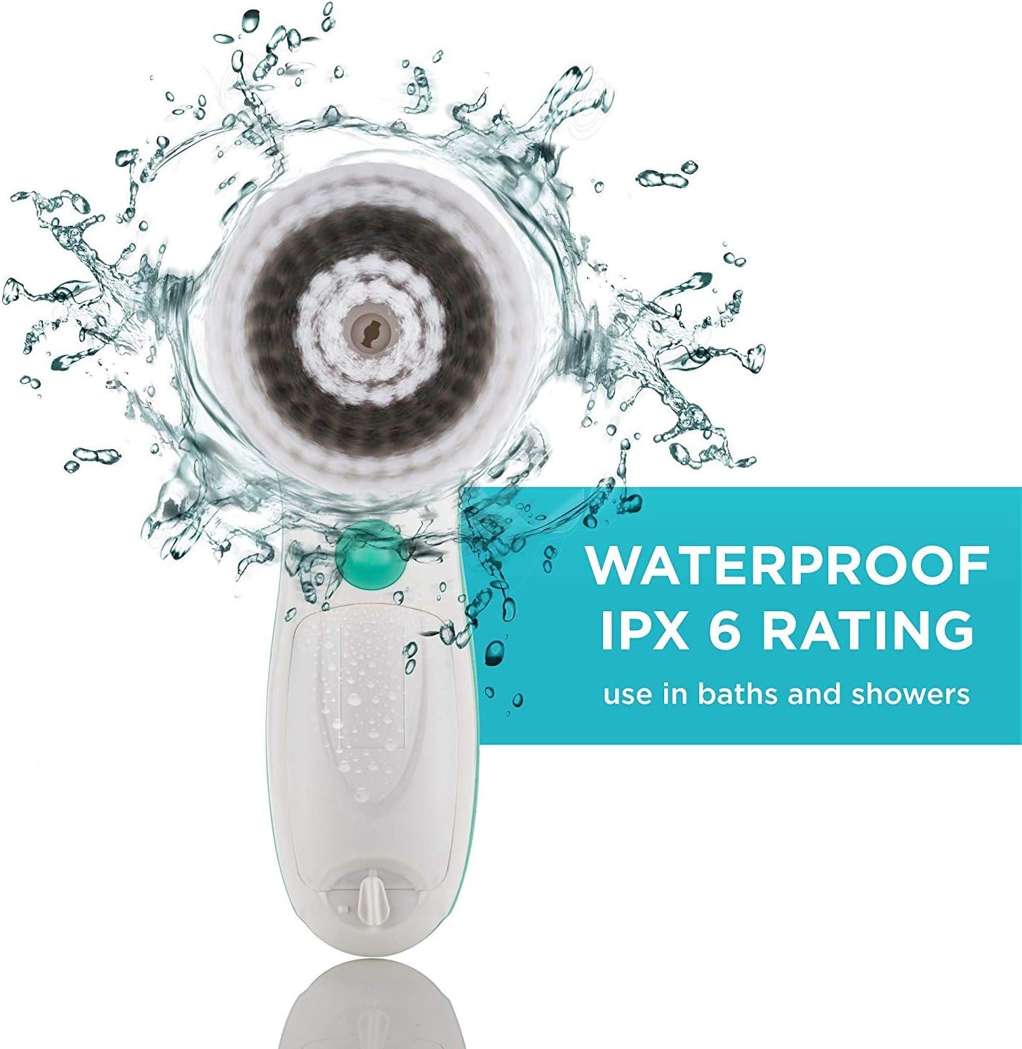 Waterproof Facial Cleansing Spin Brush Set with 3 Exfoliating Brush Heads - Complete Face Spa System by Fancii - Advanced Microdermabrasion for Gentle Exfoliation and Deep Scrubbing: Health & Personal Care