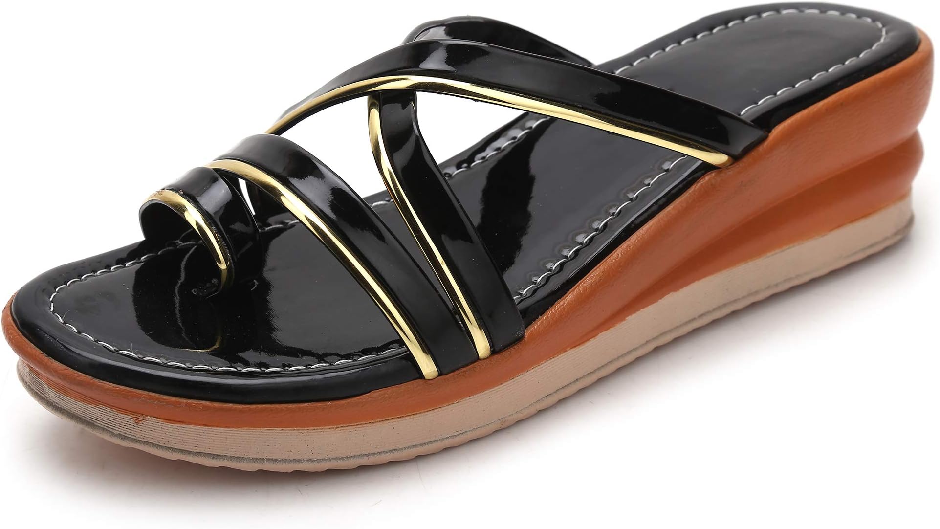 Women's Slip-on Toe Strap Platform Casual Sandals - FT6042C