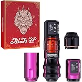 Mast Tattoo Gun Pen Machine, Fold Pro Cordless Year of Dragon Edition Tattoo Machine Gift, Power Motor by Mcore-C3 (Black)