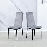 NICEME Compact Dining Table Set with 2 Chairs - Gray High Gloss 75x75 cm view 6
