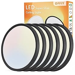 OFFIY 6PK 12 Inch LED Flush Mount Super Slim