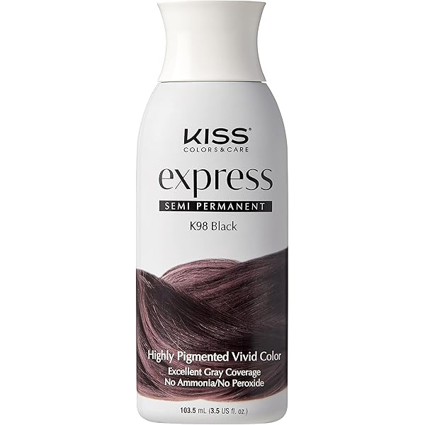 Amazon.com : Kiss Express Color #K99 Semi- Permanent Jet Black 3.5