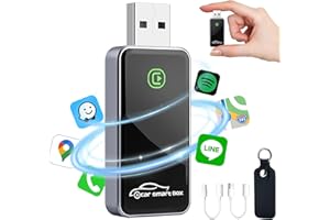 MIAOSHOUTAO Mini Wireless Carplay Adapter Converts Factory Wired to Wireless 5.8GHz Carplay Wireless Adapter Plug & Play No Latency 10s Auto-Connect,Wireless Carplay for Cars from 2015+ & iOS 10+ (Black)