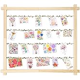 NIUBEST Photo Display Board with 30 Clips,Picture Frames Collage Wall Decor for Hanging Photos, Artworks, Postcards, Greeting Cards (Natural Wood)