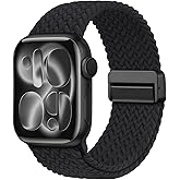 Braided Stretchy Band Compatible with Apple Watch Bands 38mm 40mm 41mm 42mm 44mm 45mm 46mm 49mm Women Men, Soft Nylon Sport Elastic Strap for iWatch Band Series 11 10 SE 9 8 7 6 5 4 Ultra 3 2 1