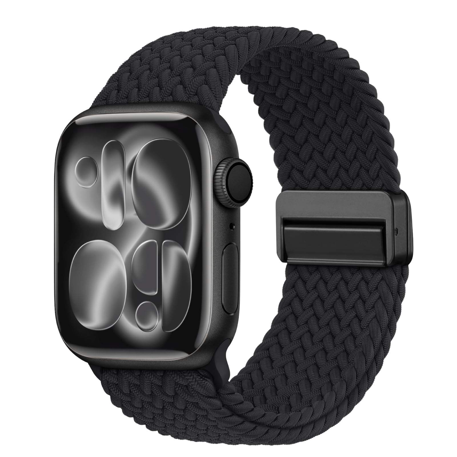 Braided Stretchy Band Compatible with Apple Watch Bands 38mm 40mm 41mm 42mm Women Men, Soft Nylon Sport Elastic Strap for iWatch Band Series 11 10 SE 9 8 7 6 5 4 3 2 1