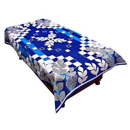Kuber Industries Cotton Centre Table Cover Set - Blue