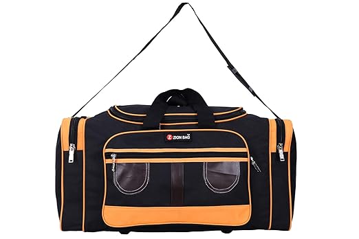 Zion Bag Orange Polyester and Fabric Water Proof Luggage Travel Duffle Bag