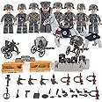 Brick Bazaar | WW2 Army Men Action Figures | German Soldiers | Army Playset | Military Gear | for Collectors and Building Block Enthusiasts | 8 Mini Figures