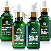 Tree of Life Beauty Facial Skin Care Set, Brightening, Firming, Hydrating, Dry Face, Dermatologist Tested - Niacinamide + Vitamin C + Retinol + Hyaluronic Acid Serum - 4 count of 1 Fl Oz