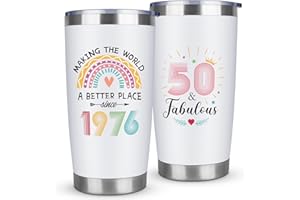 50th Birthday Gifts for Her Women 1976 50th Birthday Decorations for Women Cool Gifts for 50 Year Old Woman Mom Aunt Friend W