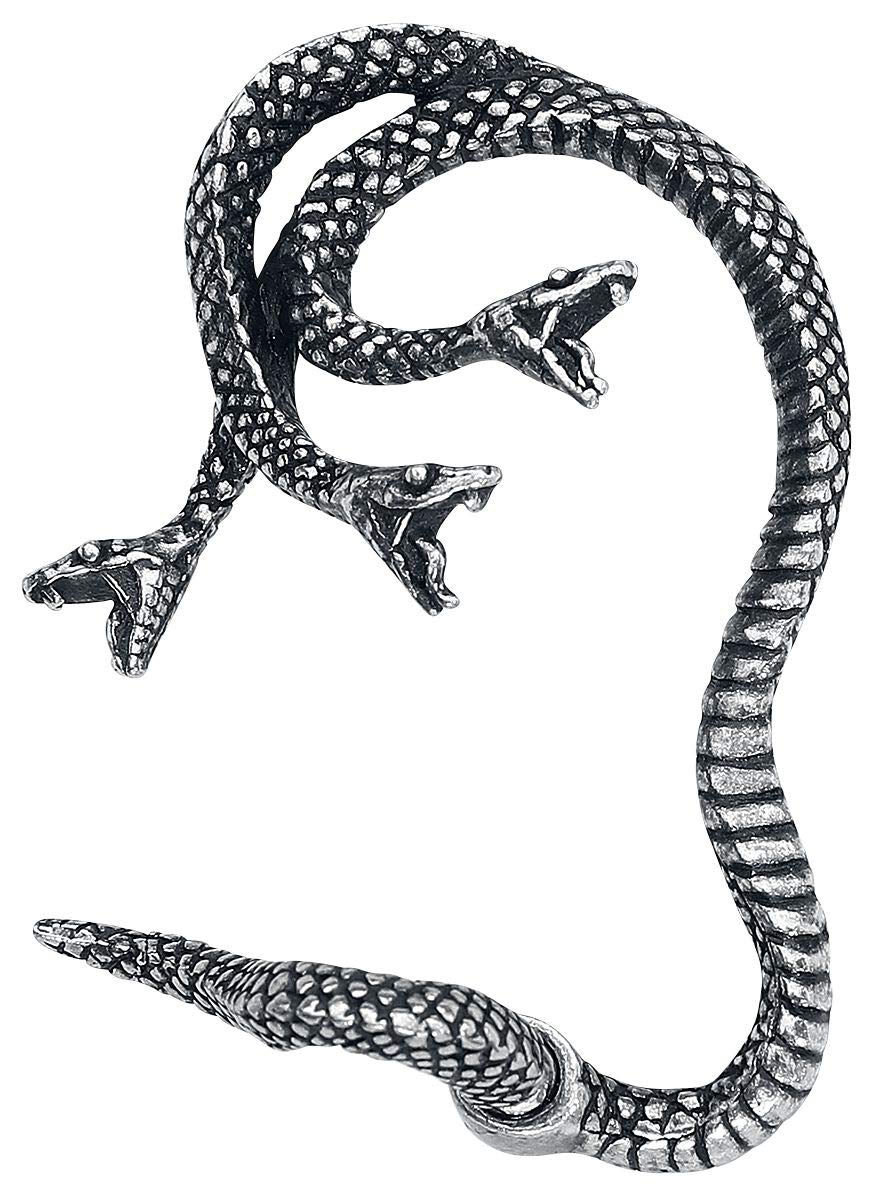 Alchemy Gothic Khthonis Women Ear Stud Silver-Coloured, Pewter,