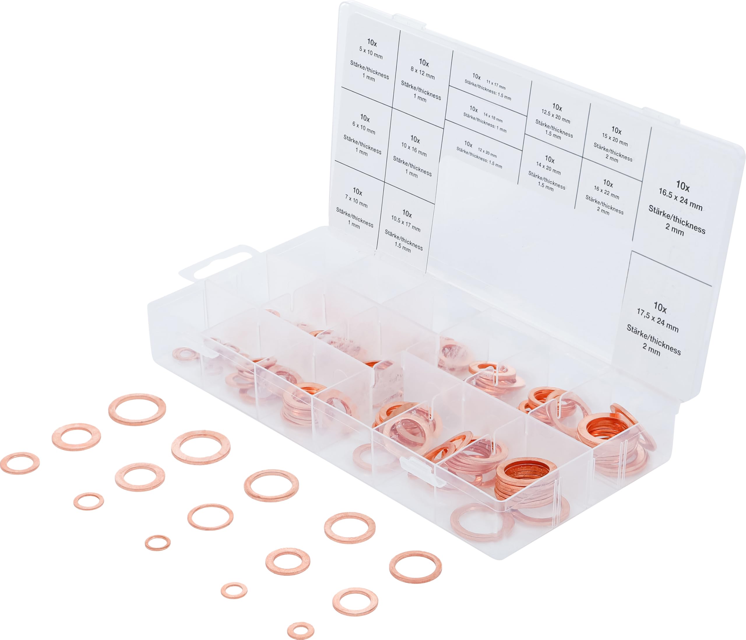 BGS 8052 | Seal Ring Assortment | Copper | 150 pcs.