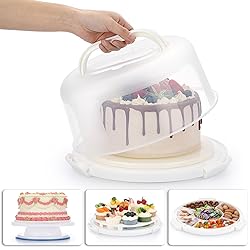 BSTKEY Portable Cake Carrier with Lid and