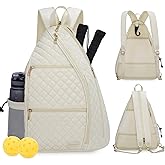 Sucipi Women's Pickleball Backpack - Quilted Crossbody Sling Bag for Tennis & Pickleball Paddle