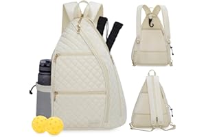 Sucipi Women's Pickleball Backpack - Quilted Crossbody Sling Bag for Tennis & Pickleball Paddle