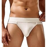 SEAUR Men's Pouch Briefs Seamless Ribbed Underwear Low Rise Breathable Stretchy Underpants