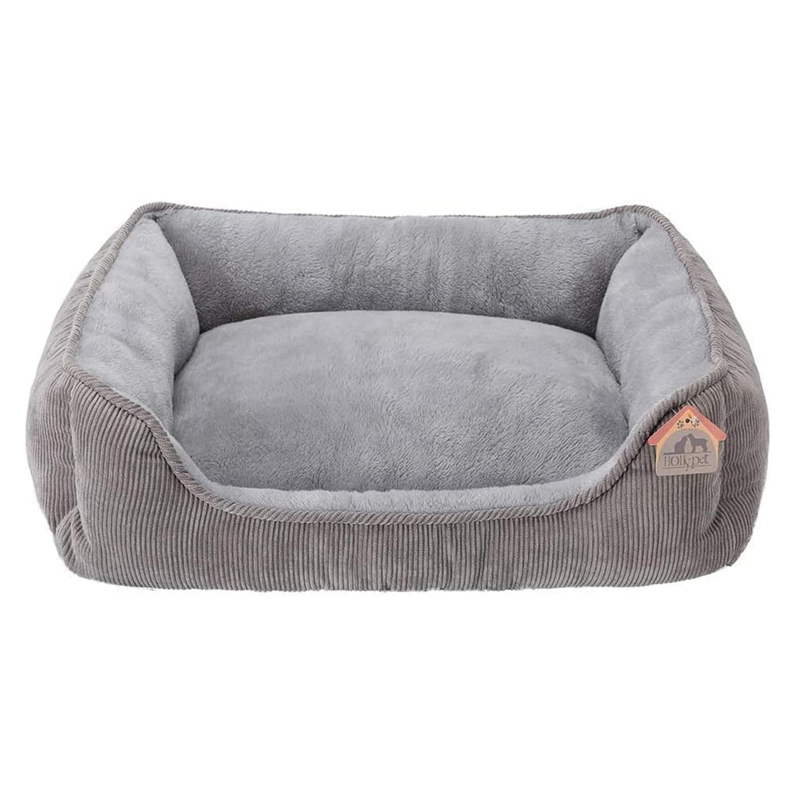 Hollypet Cat Bed Small Dog Bed Pet Bed for Cats and Puppy, Soft Pet Sleeping Bed Breathable Pet Cushion, Grey(55 * 45 * 15cm)