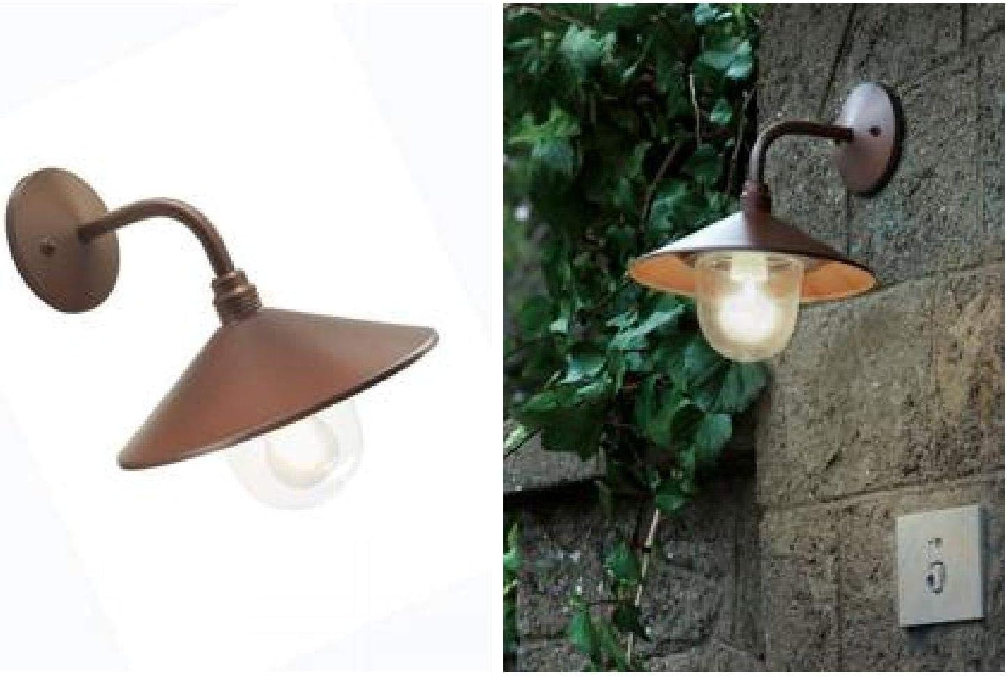 Sovil Applique 'Spectre' 60 w - cm 29 x 33 x 13 corten, Transparent - Image 3
