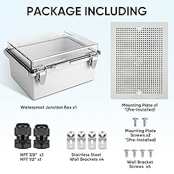 TICONN Waterproof Electrical Junction Box IP67 ABS