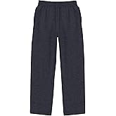Hanes Boys EcoSmart Open Leg Sweatpants, Midweight Fleece Pants with Pockets