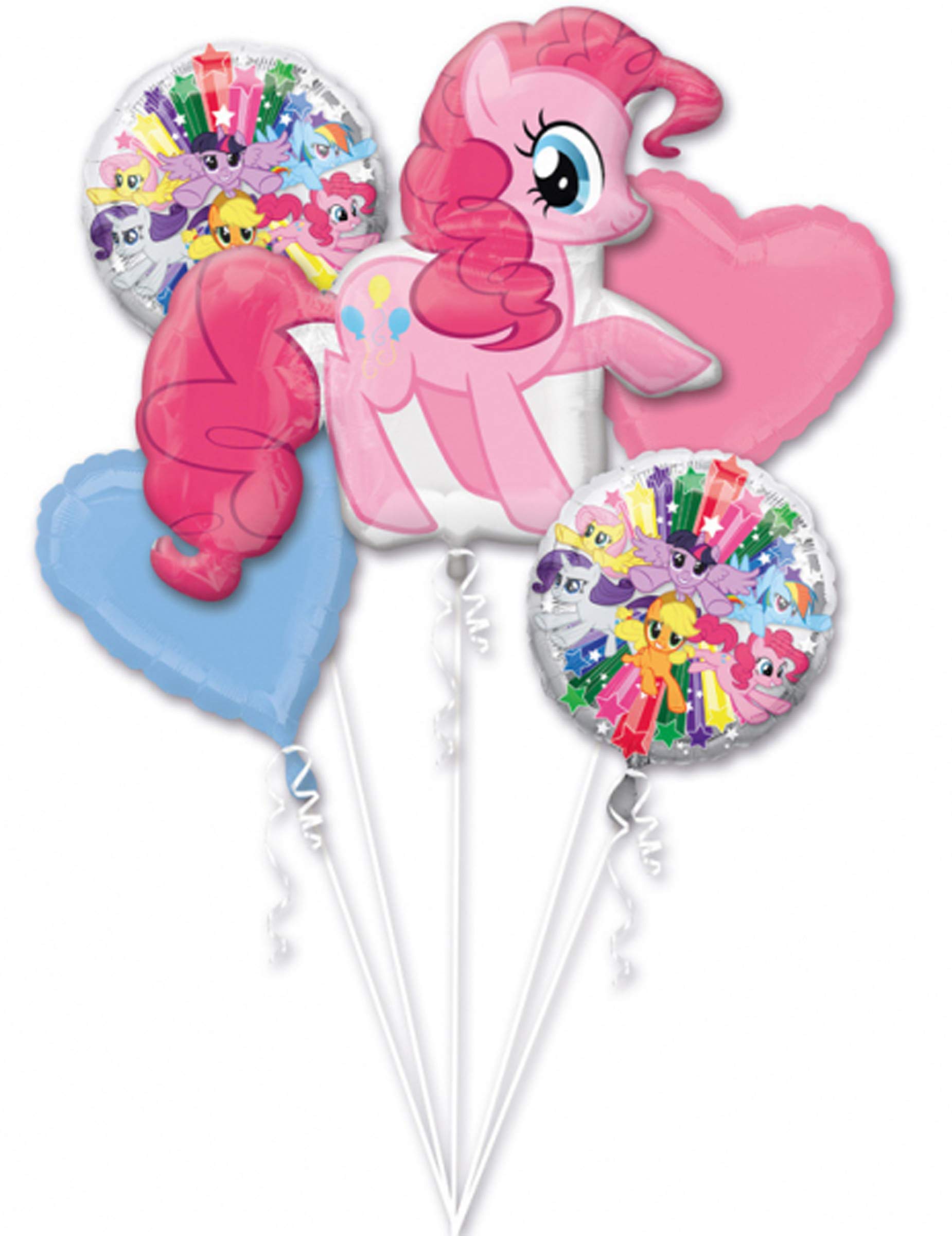 Amscan Anagram 3484401 - My Little Pony Pinkie Pie Foil Balloon Bouquet - 5 Pieces