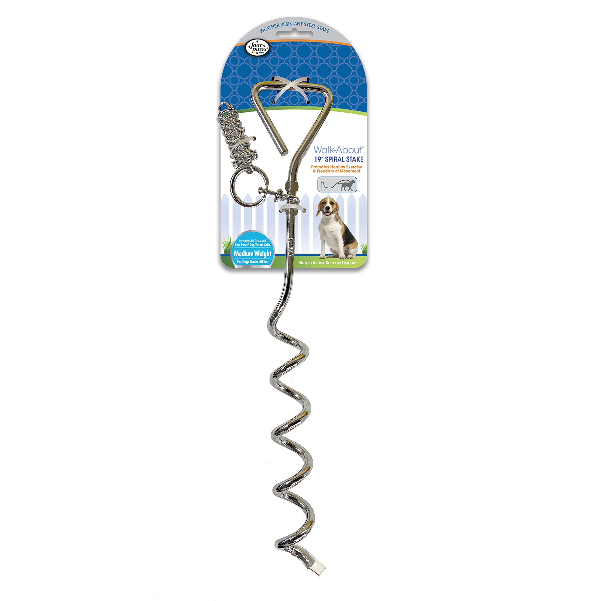 Four Paws Walk-About Spiral Tie-Out Stake
