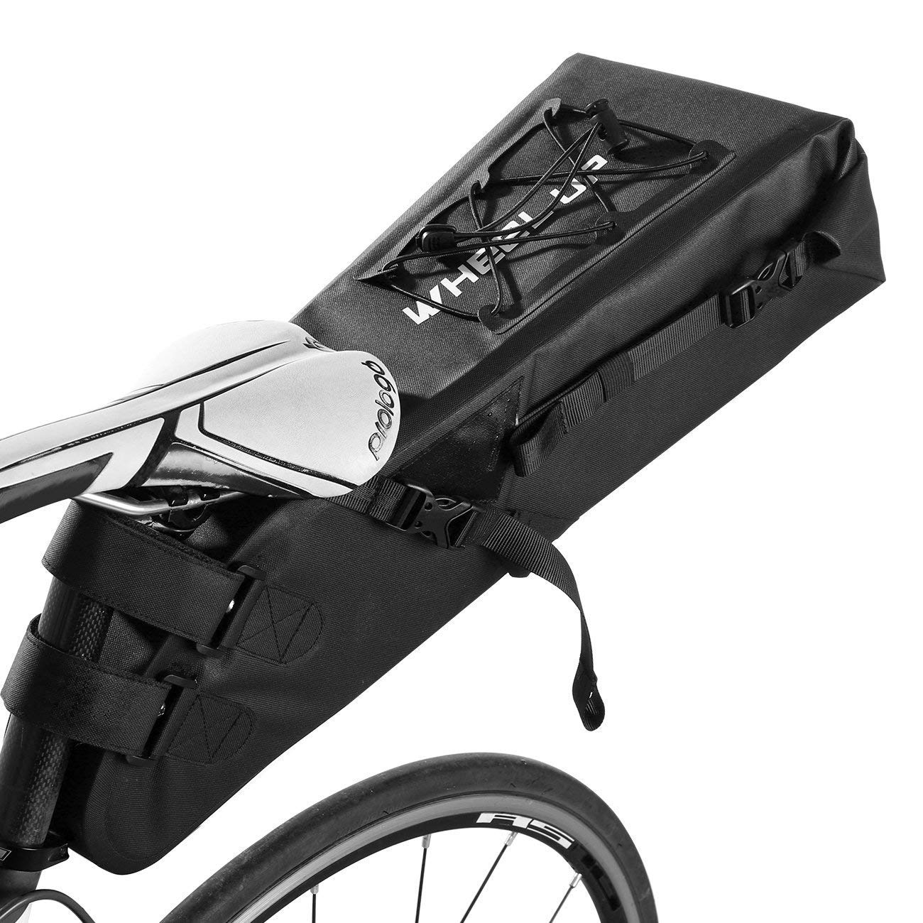 XPhonew Bike Saddle Bag, 100% Waterproof 10L Bicycle Seatpost Saddle Seat Pack Pannier Cycling Storage Packs Tail Pouch Bicycle Under Seat Bag Foldable MTB Mountain Road Bike Rack Back Seat Bags