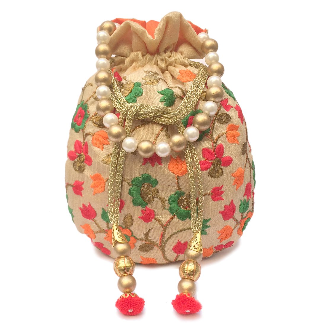 shubh shagun women's potli(beige)