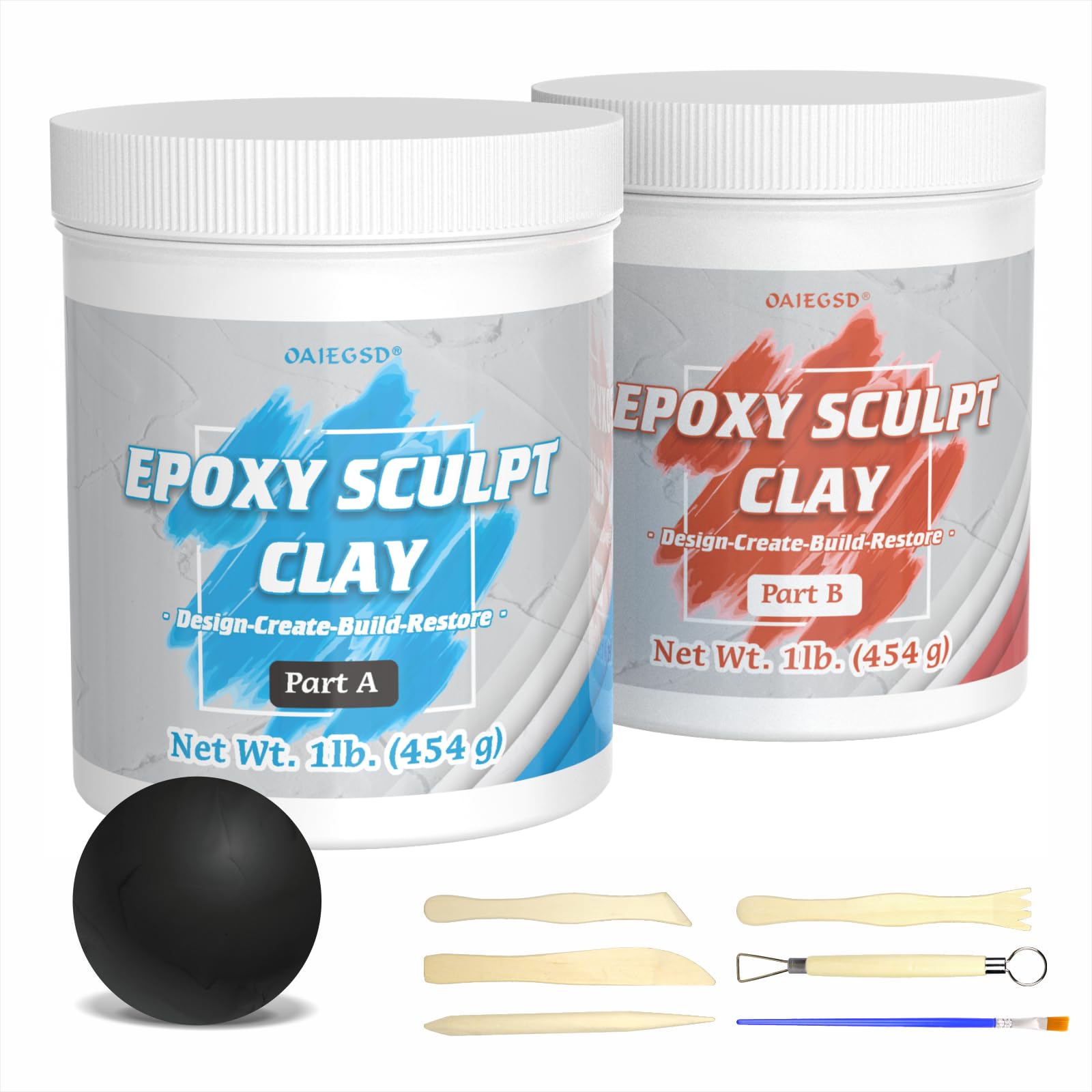 2 Pound AB Epoxy Sculpt Clay for Sculpting, Epoxy Sculpt Clay, Epoxy Sculpture Modeling Paste Clay, 5 Part Modeling Compound (A&B), Epoxy Clay Magic Sculpt for Sculpting, Modeling, Filling, Repairing
