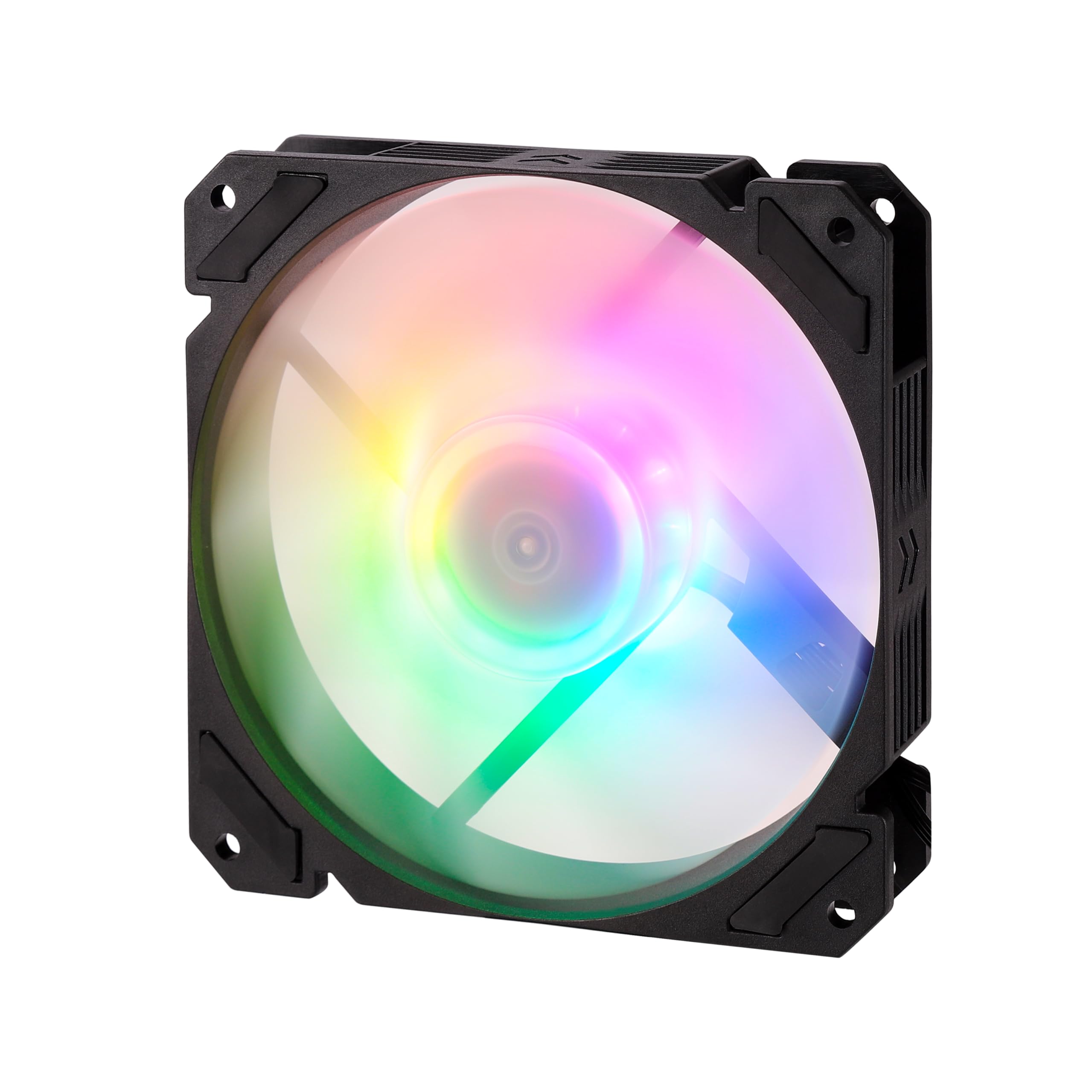 Gelid Solutions Zodiac 120mm Dual Ring ARGB Fan (Pack of 1), 12 ARGB LED, Addressable RGB Controls, Noiseless Motor, Airflow Optimized, Daisy-Chain Compatible, FN-ZODIAC-01- Black