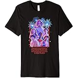 Netflix Stranger Things Group Shot Fireworks Poster Premium T-Shirt