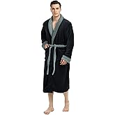 NY Threads Mens Robe, Luxury Plush Fleece Mens Bathrobe, Spa Bath Robe for Men