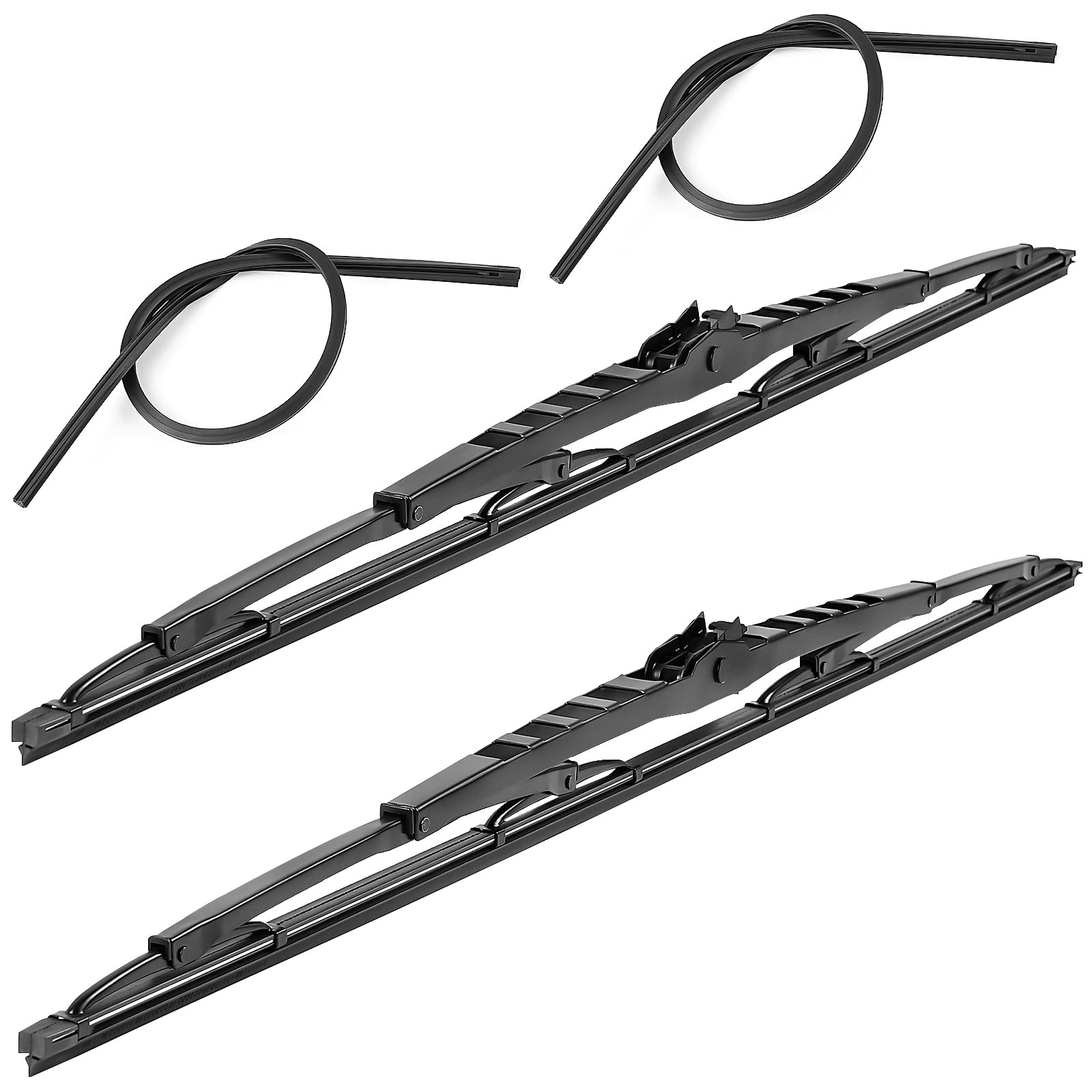 Photo 1 of 32 Inch Saddle Mount Wiper Blade Replacement for Motorhome Recreational Vehicle RV and Bus with 2 Rubber Refills 9mm 12mm J Hook Window Wiper Blade 32"/32"(2 PCS?